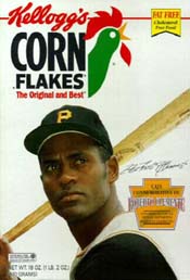 Roberto Clemente Kelloggs Corn Flakes Box
